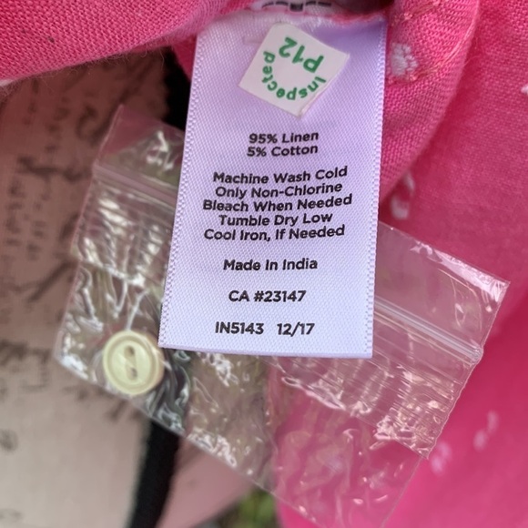 Talbots pink linen popover - Picture 10 of 13